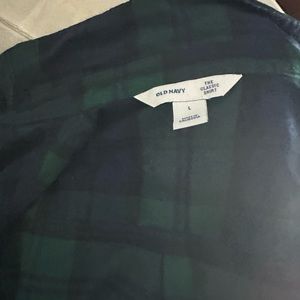 Used Green and Blue Flannel from Oldnavy.
